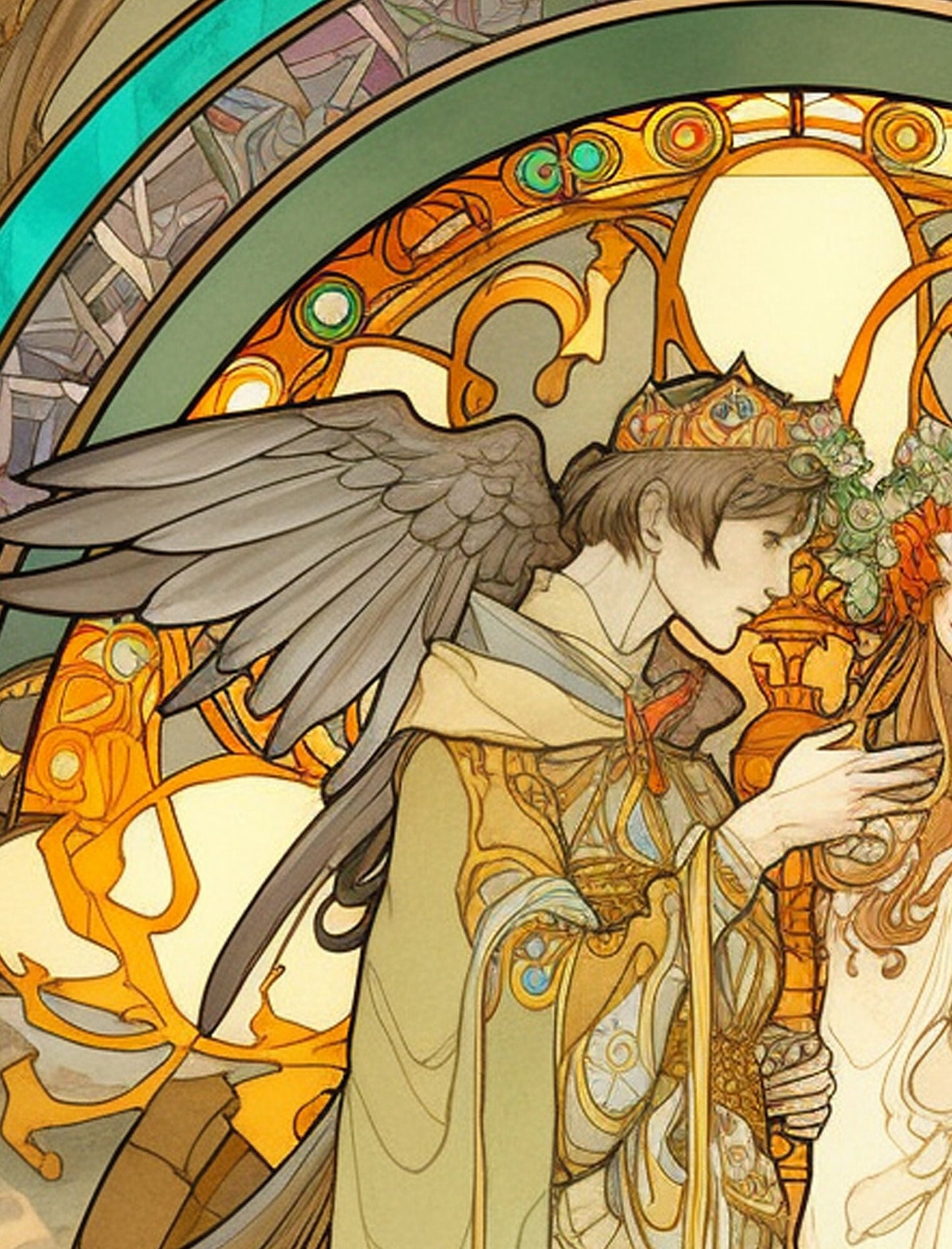 The Lovers - Tarot Card Print - The Lovers Card Poster, No Frame