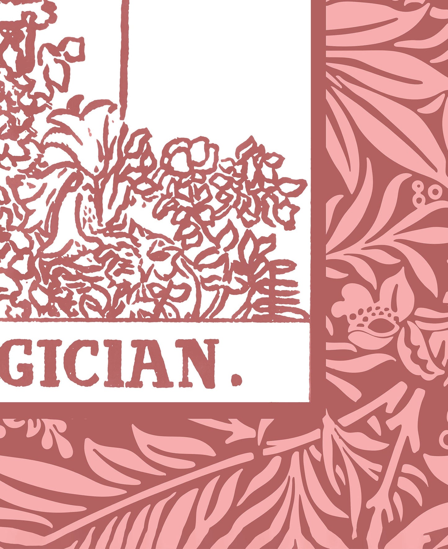 The Magician - Pink Tarot Card Print - The Magician Card Pink Poster, No Frame