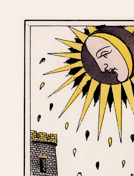 The Moon Tarot Card Print Oswald Wirth Poster No Frame Limited Edition Wall Art For Tarot Lovers And Collectors by My Store