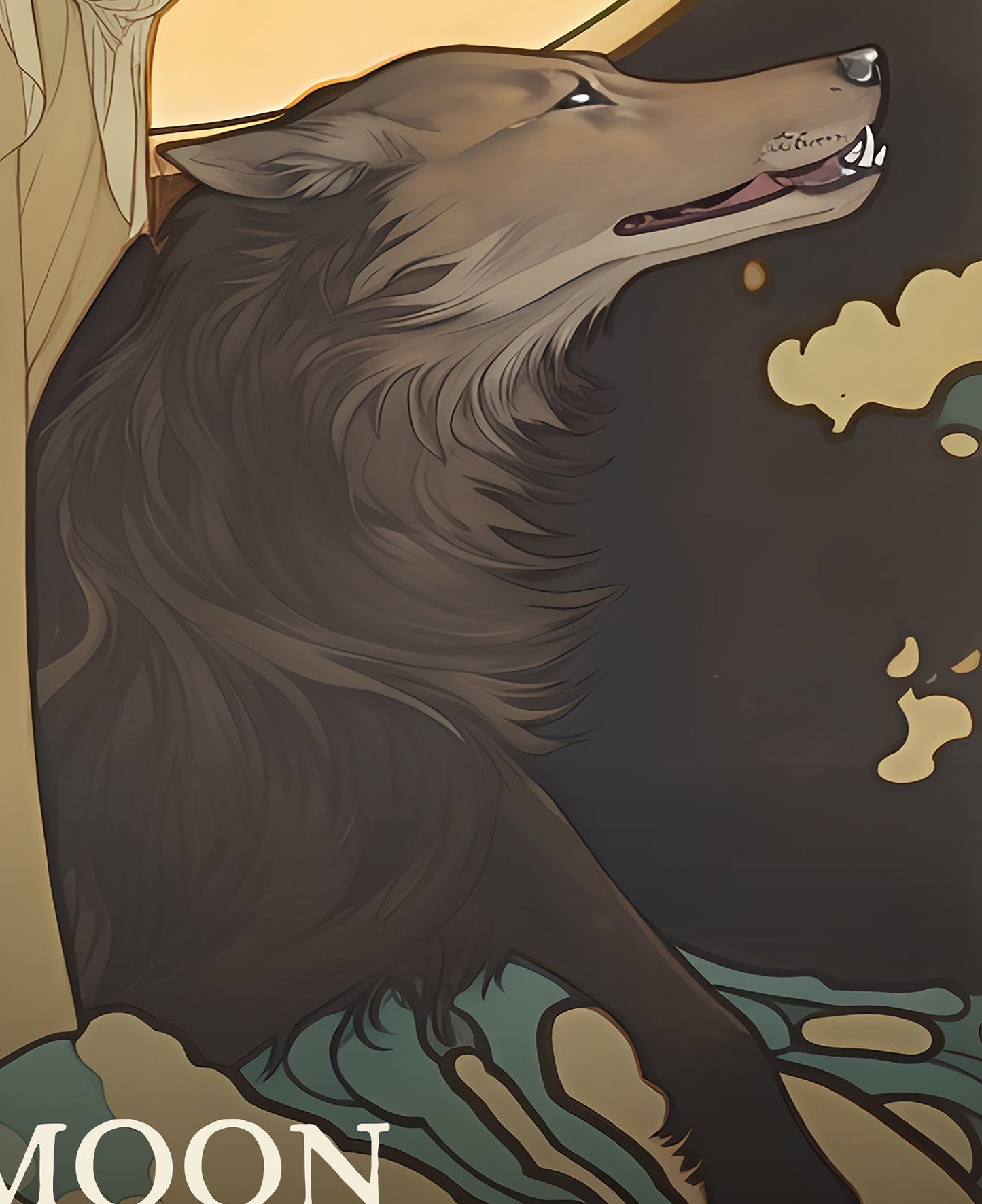 The Moon - Tarot Card Print - The Moon Poster, No Frame