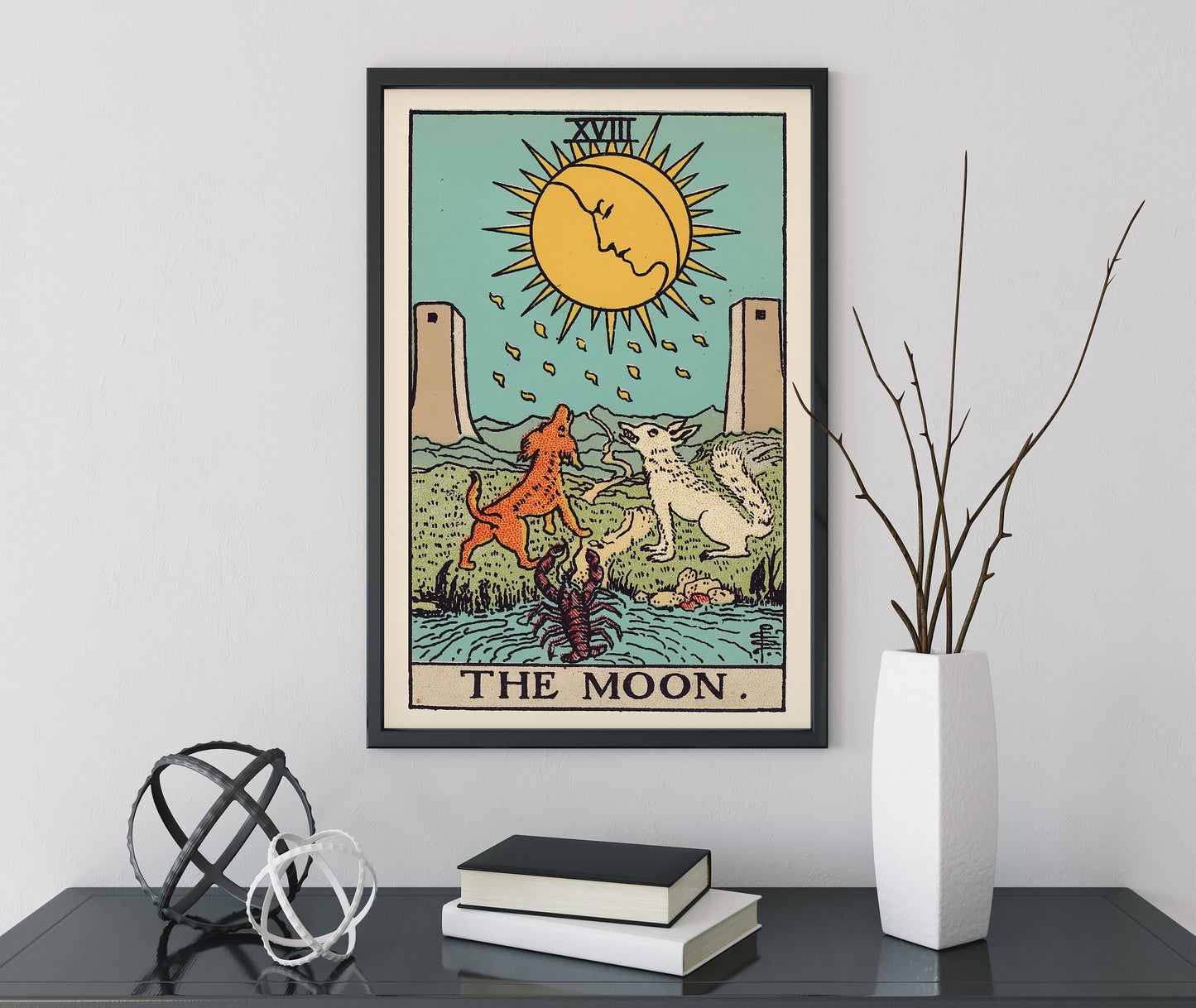 The Moon - Tarot Card Print - The Moon Poster, No Frame
