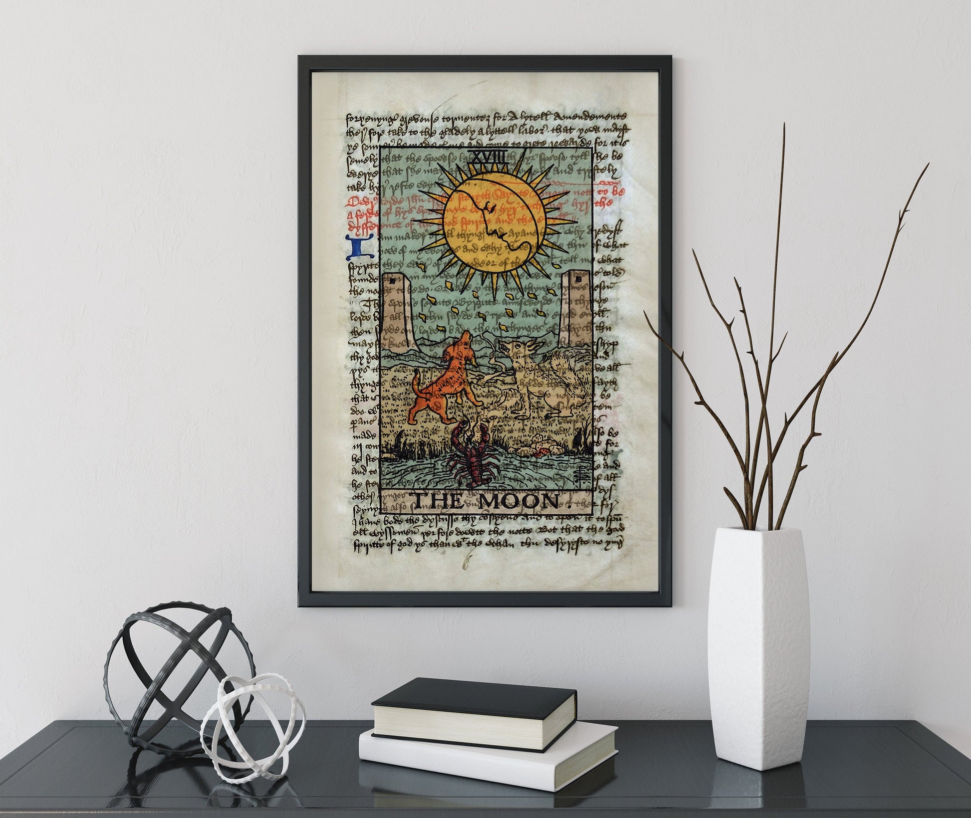 The Moon - Tarot Card Print - The Moon Poster, No Frame
