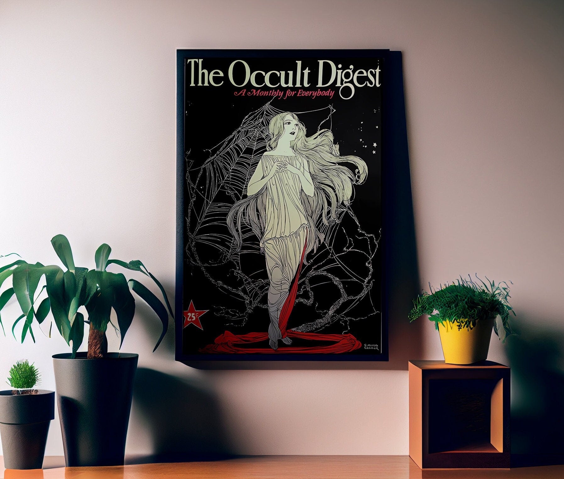 The Occult Digest Cover Poster- Wiccan Print- Occult Print, No Frame