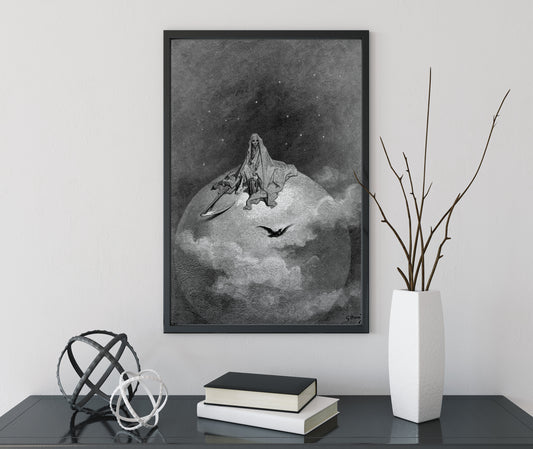 The Raven by Gustave Doré Black and White Poster No Frame by My Store
