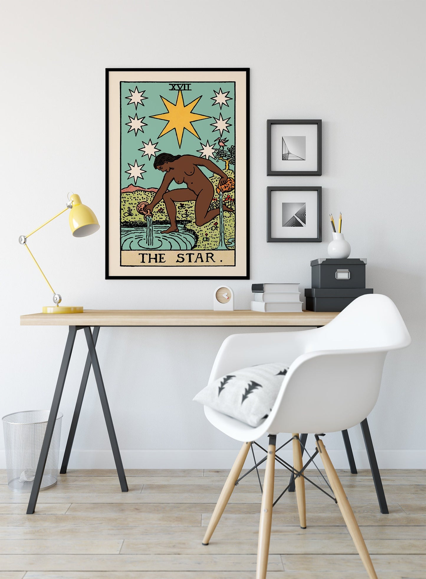 The Star - Tarot Card Print - The Star Black Woman Poster, No Frame