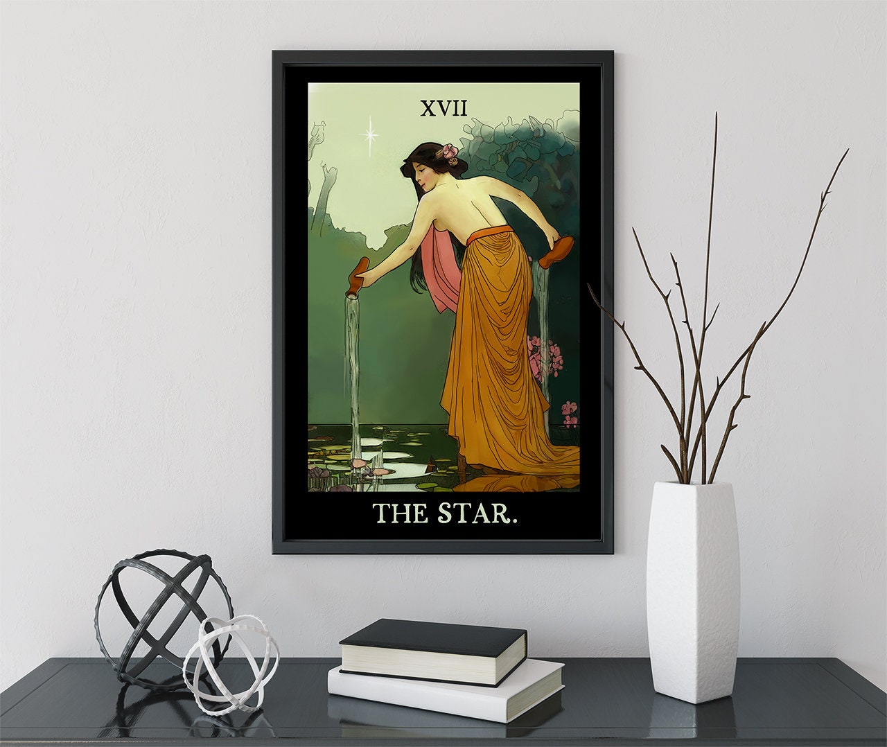 The Star - Tarot Card Print from the Green Menagerie Tarot - The Star Poster, No Frame