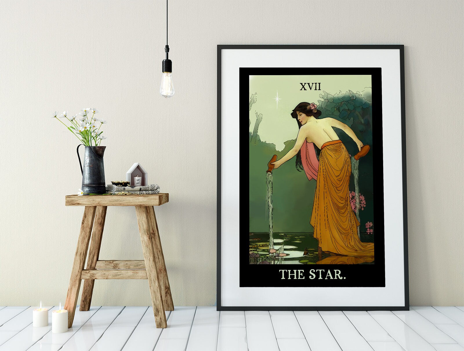 The Star - Tarot Card Print from the Green Menagerie Tarot - The Star Poster, No Frame