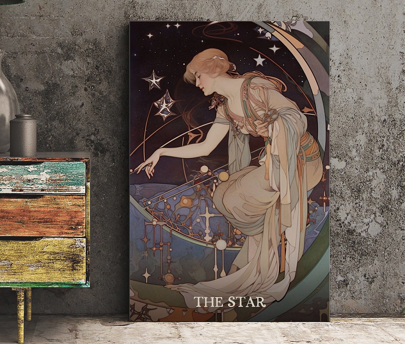 The Star - Tarot Card Print - The Star Poster, No Frame