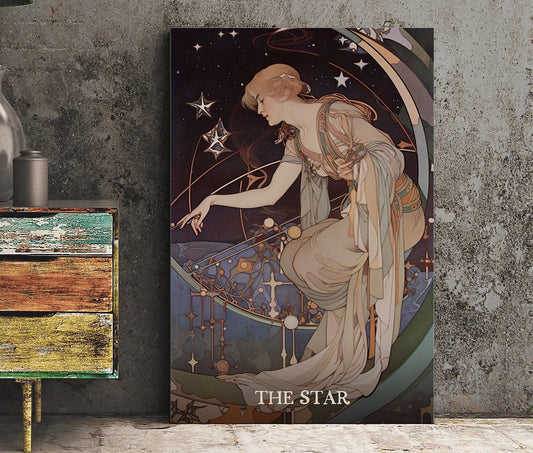 The Star - Tarot Card Print - The Star Poster, No Frame