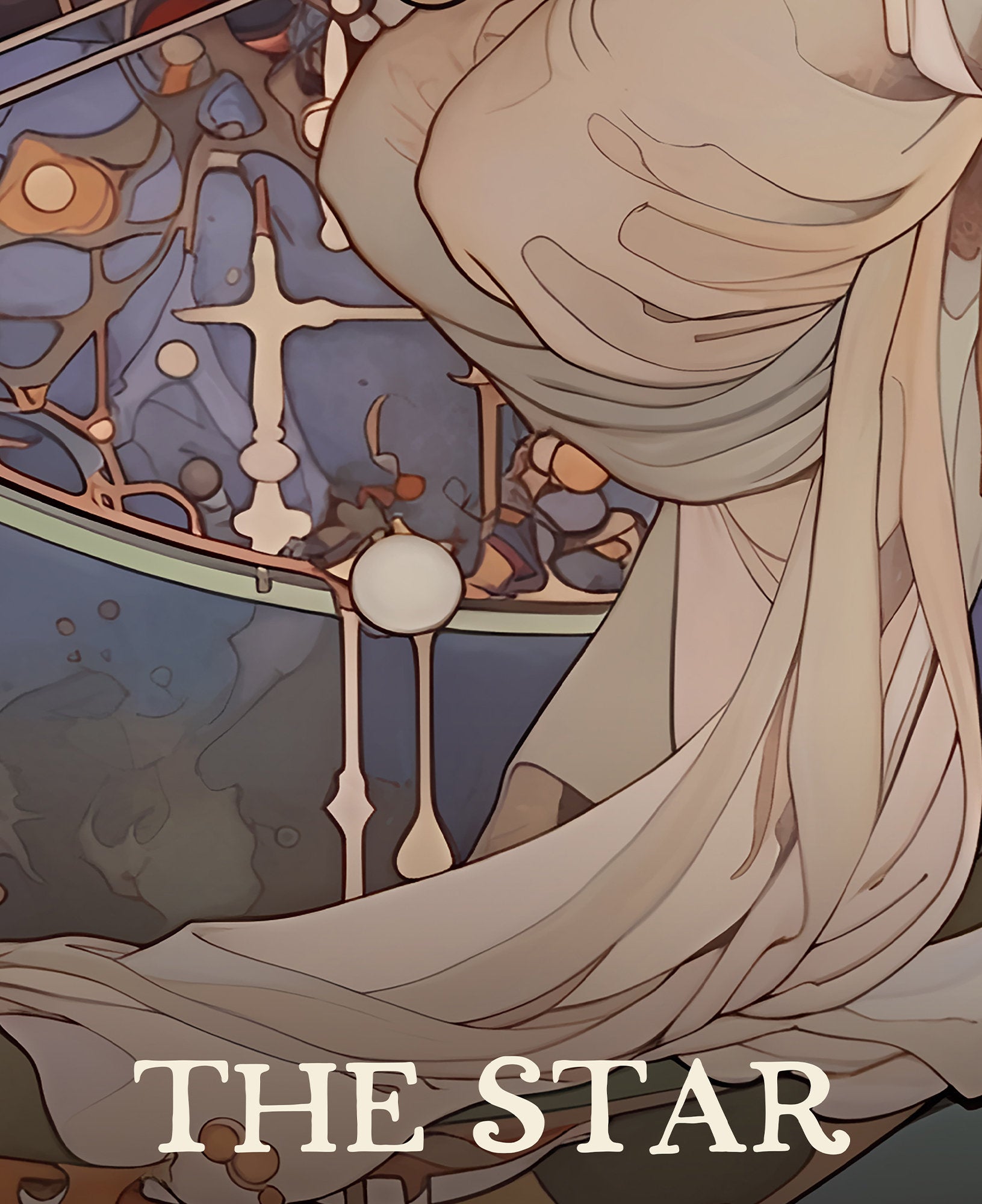 The Star - Tarot Card Print - The Star Poster, No Frame