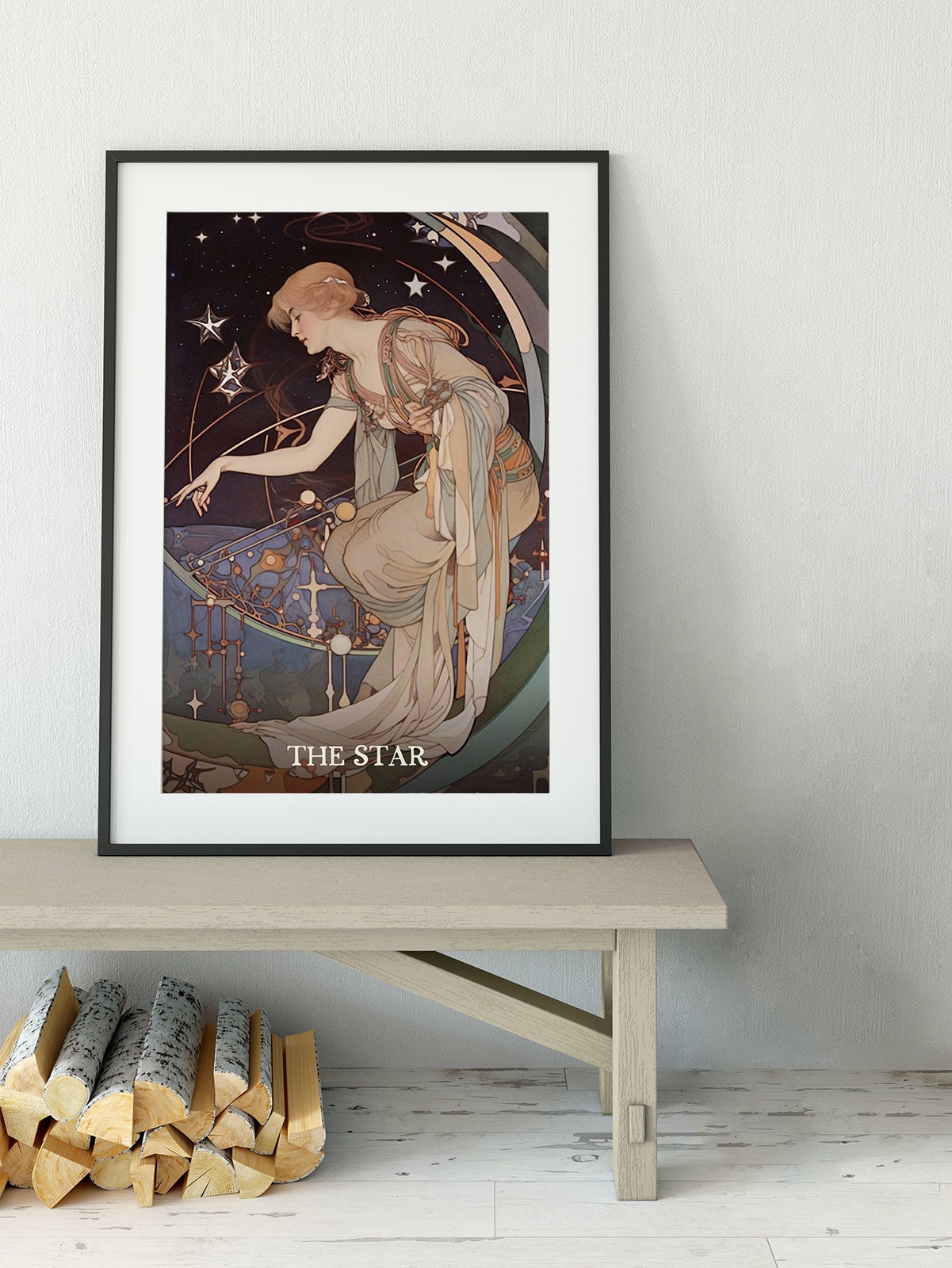 The Star - Tarot Card Print - The Star Poster, No Frame