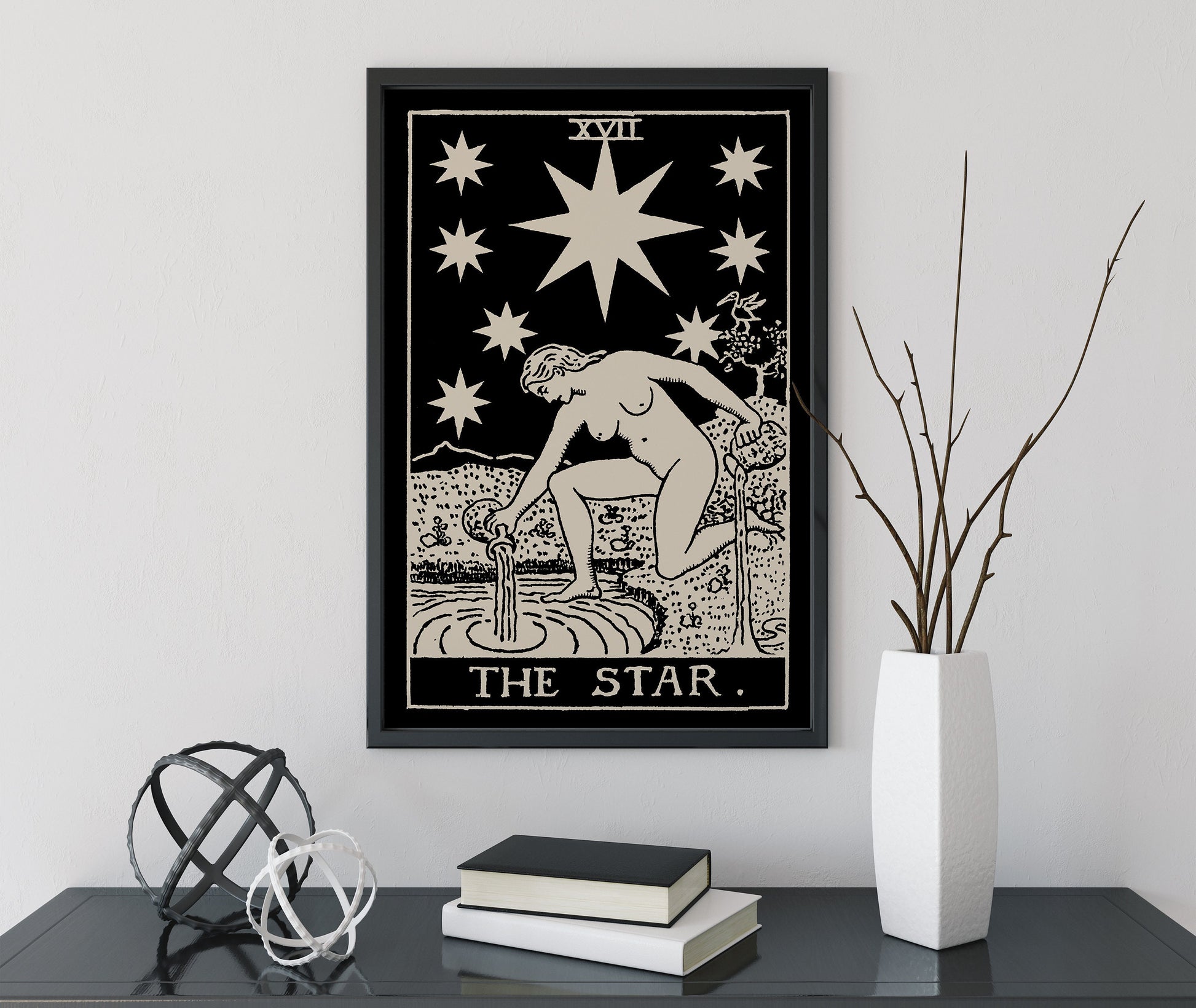 The Star - Tarot Card Print - The Star Poster, No Frame
