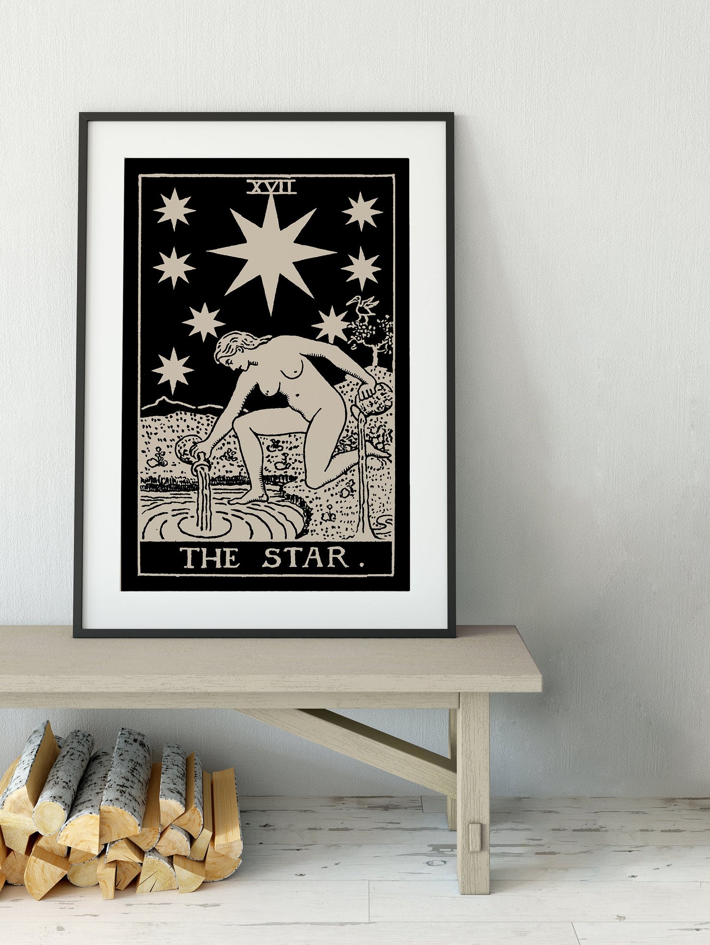 The Star - Tarot Card Print - The Star Poster, No Frame