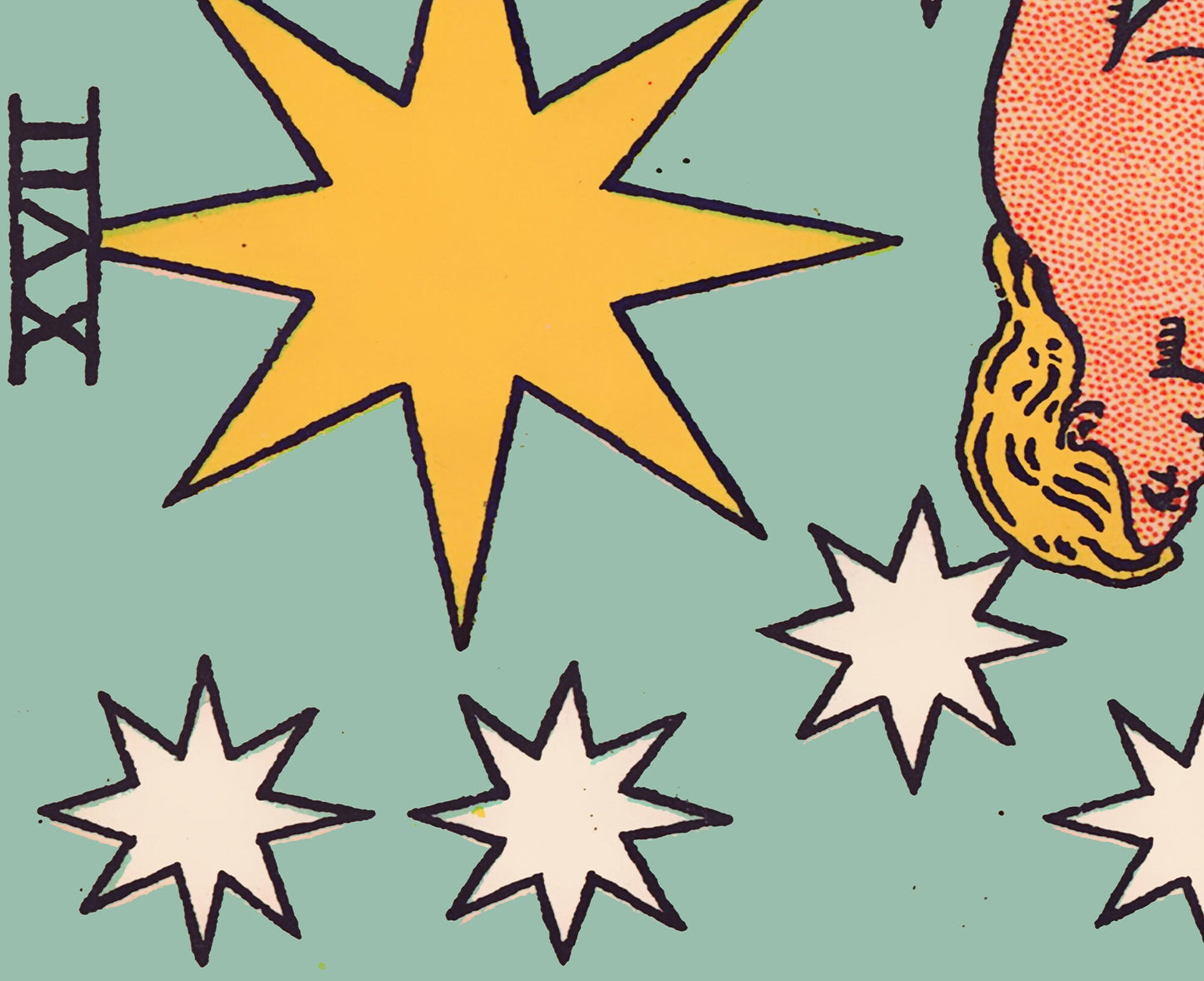 The Star - Tarot Card Print - The Star Poster, No Frame