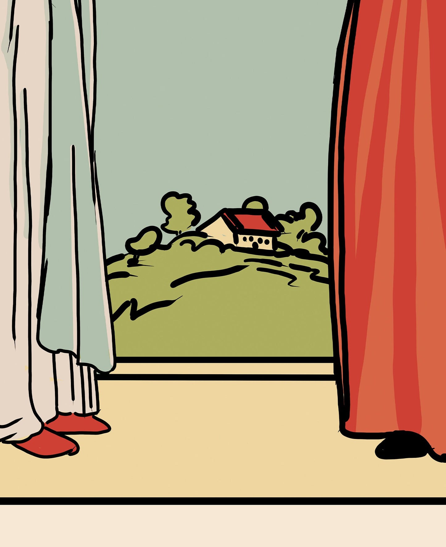 Two of Cups - Tarot Card Print - Two Women Card Poster, No Frame