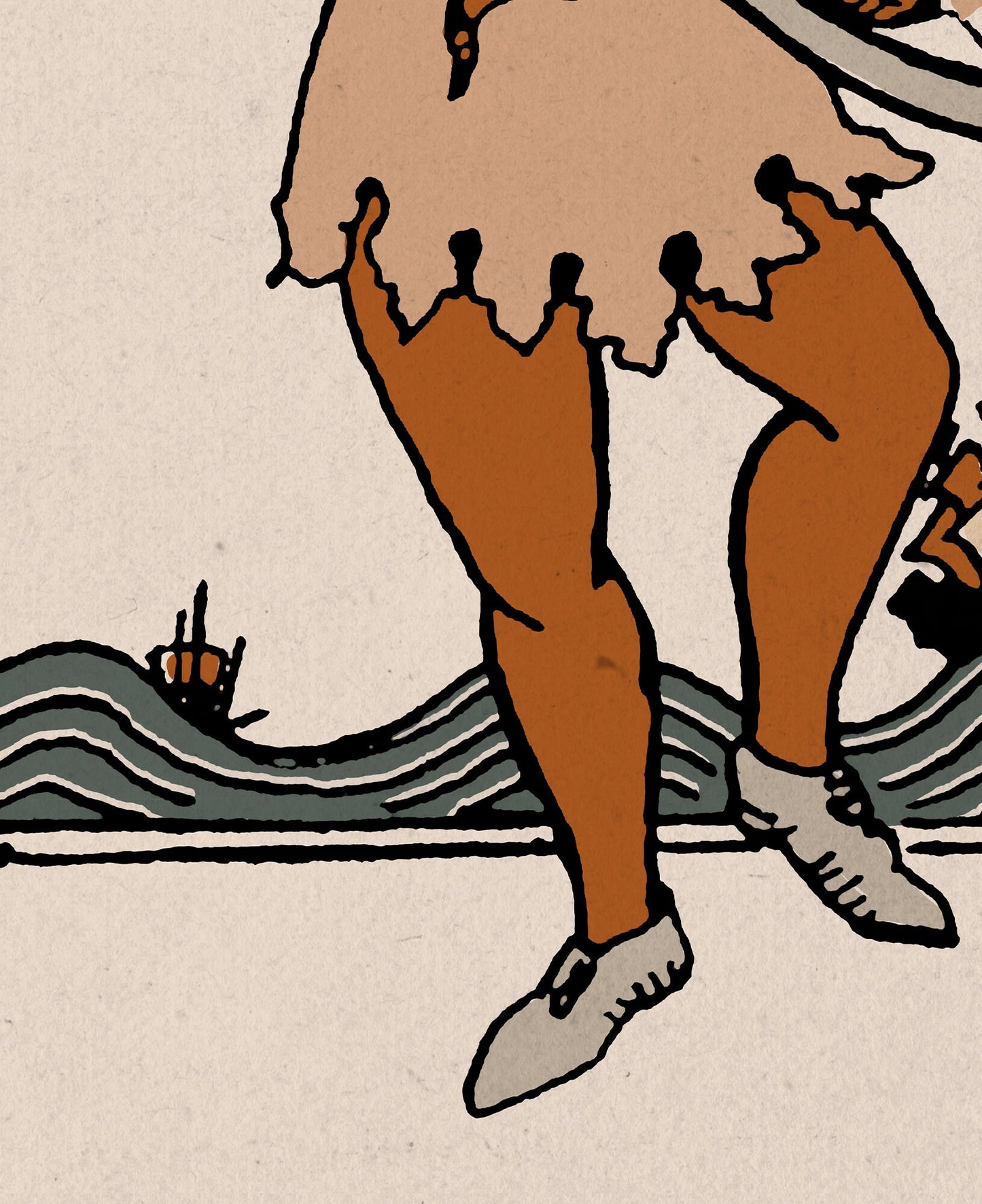 Two Of Pentacles- Tarot Card Print - The 2 Of Pentacles Card Natural Vibe Poster, No Frame