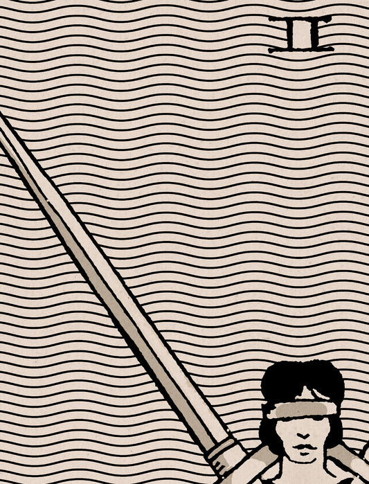 Two of Swords Tarot Card Print Natural Vibe Poster No Frame by My Store