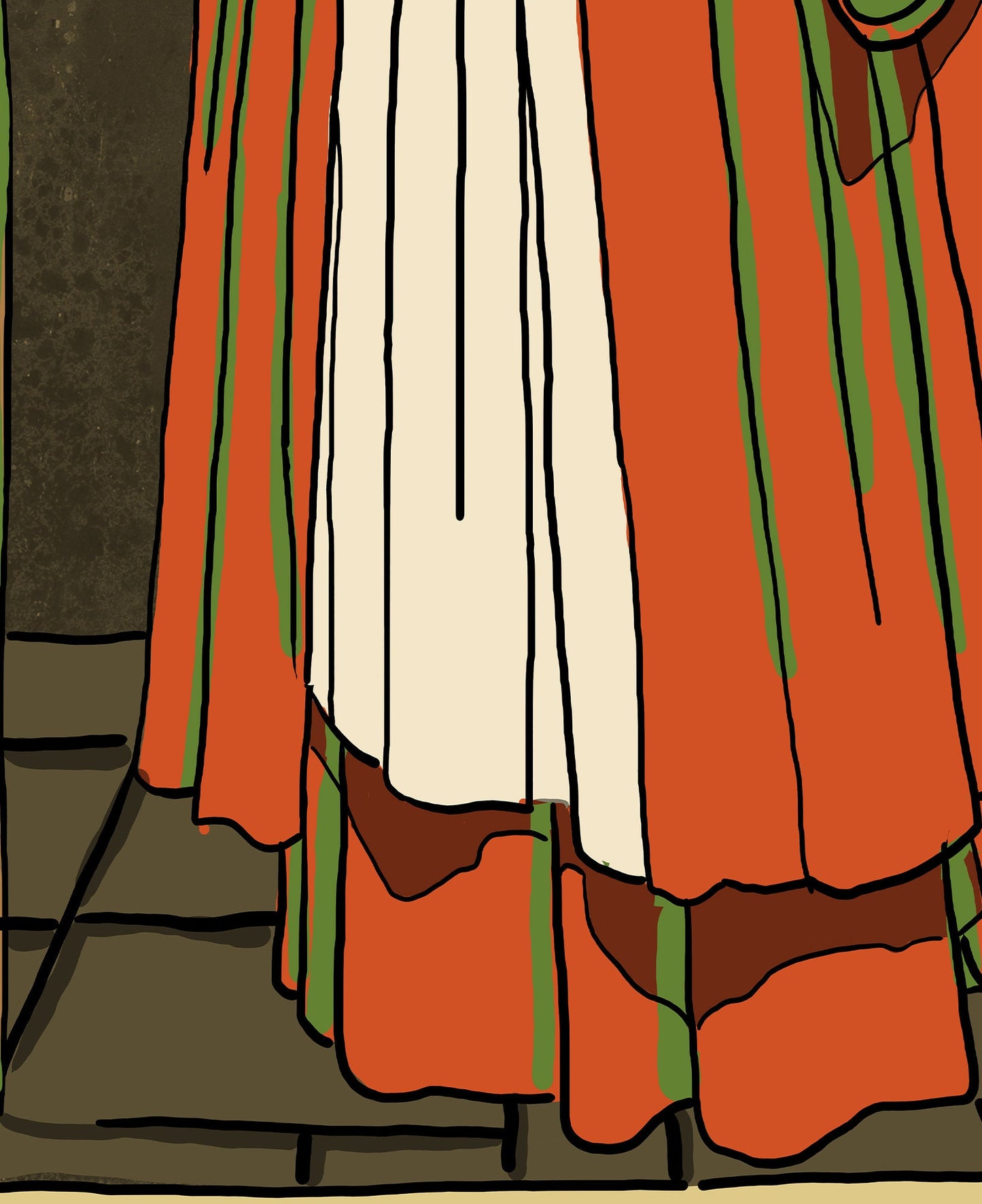 Two of Wands- Tarot Card Print from the Green Menagerie Tarot - The 2 of Wands Card Poster, No Frame