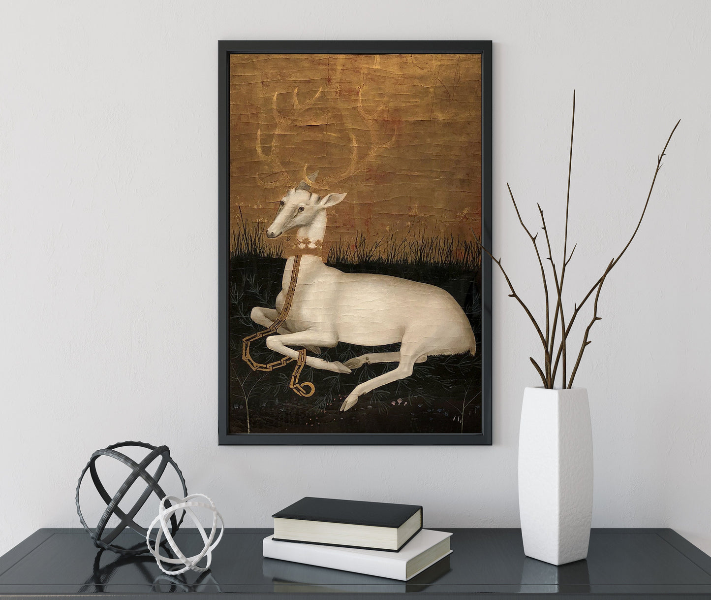 White Hart Stag Medieval Poster By Wilton Diptych (No Frame)