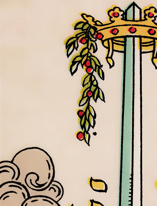 Ace Of Swords Tarot Card Print Poster No Frame Decor For Home Or Office Wall Art by My Store