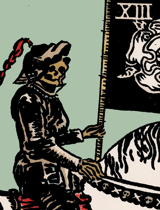 Death Tarot Card Print Blue Rider Waite Poster No Frame Transformative Wall Art For Modern Interiors by My Store