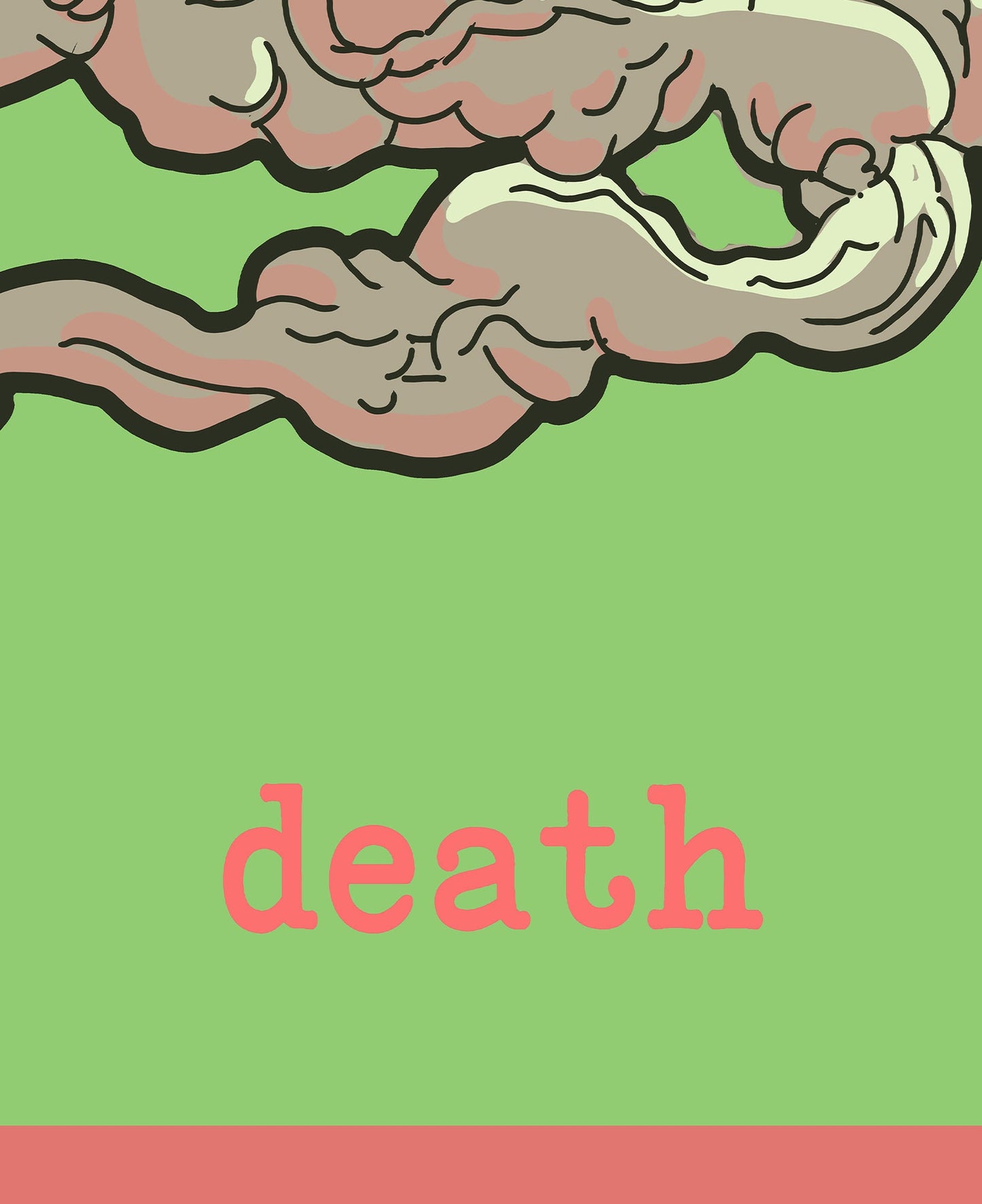 Death - Tarot Card Print from the Green Menagerie Tarot - The Death Card Rider Waite Poster, No Frame