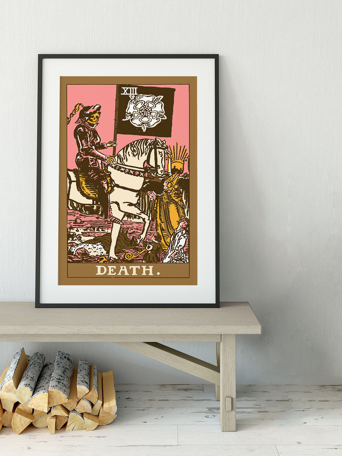 Death - Tarot Card Print - The Death Card Neapolitan goth punk Poster, No Frame