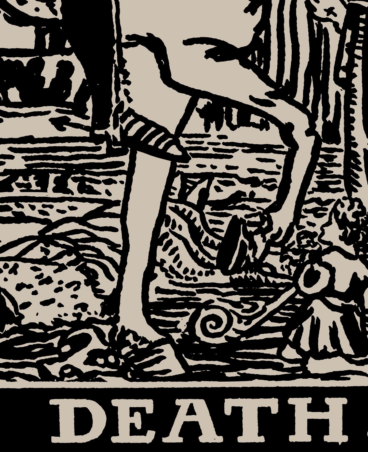 Death - Tarot Card Print - The Death Black Card Rider Waite Poster, No Frame