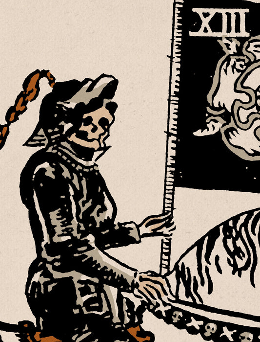 Death Tarot Card Print Neutral Vibe Poster by My Store