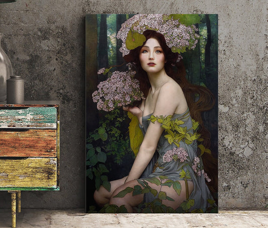 Deco Art Nouveau Goddess Poster Large Bohemian Print by My Store