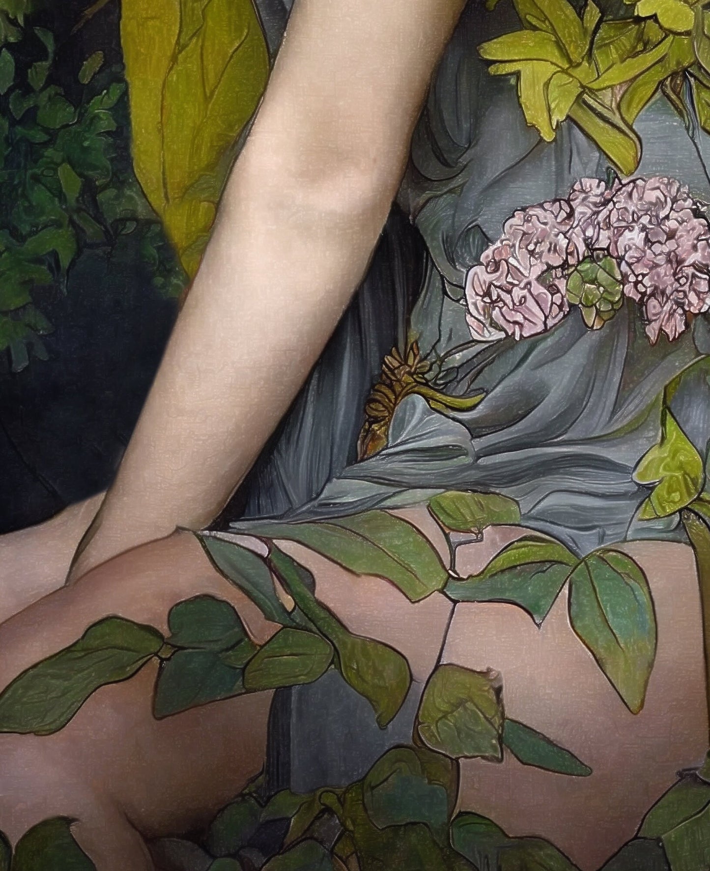 Deco - Art Nouveau Goddess - Poster Bohemian - Goddess Print Large Artwork Hippie Lady