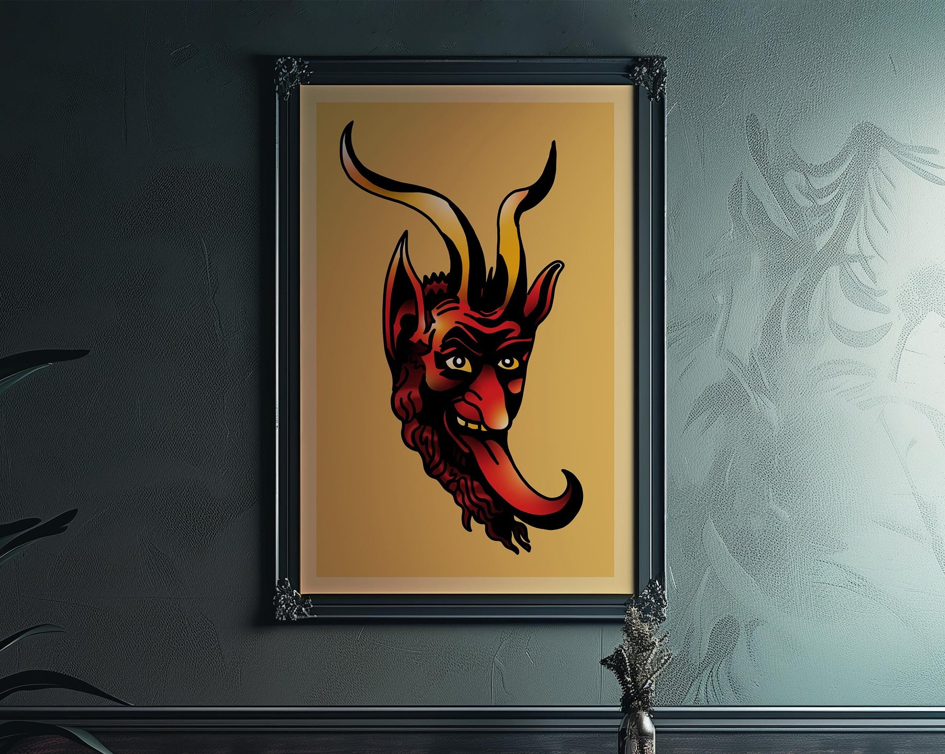 Devil Tattoo Wall Art - Devil Tattoo Poster, No Frame