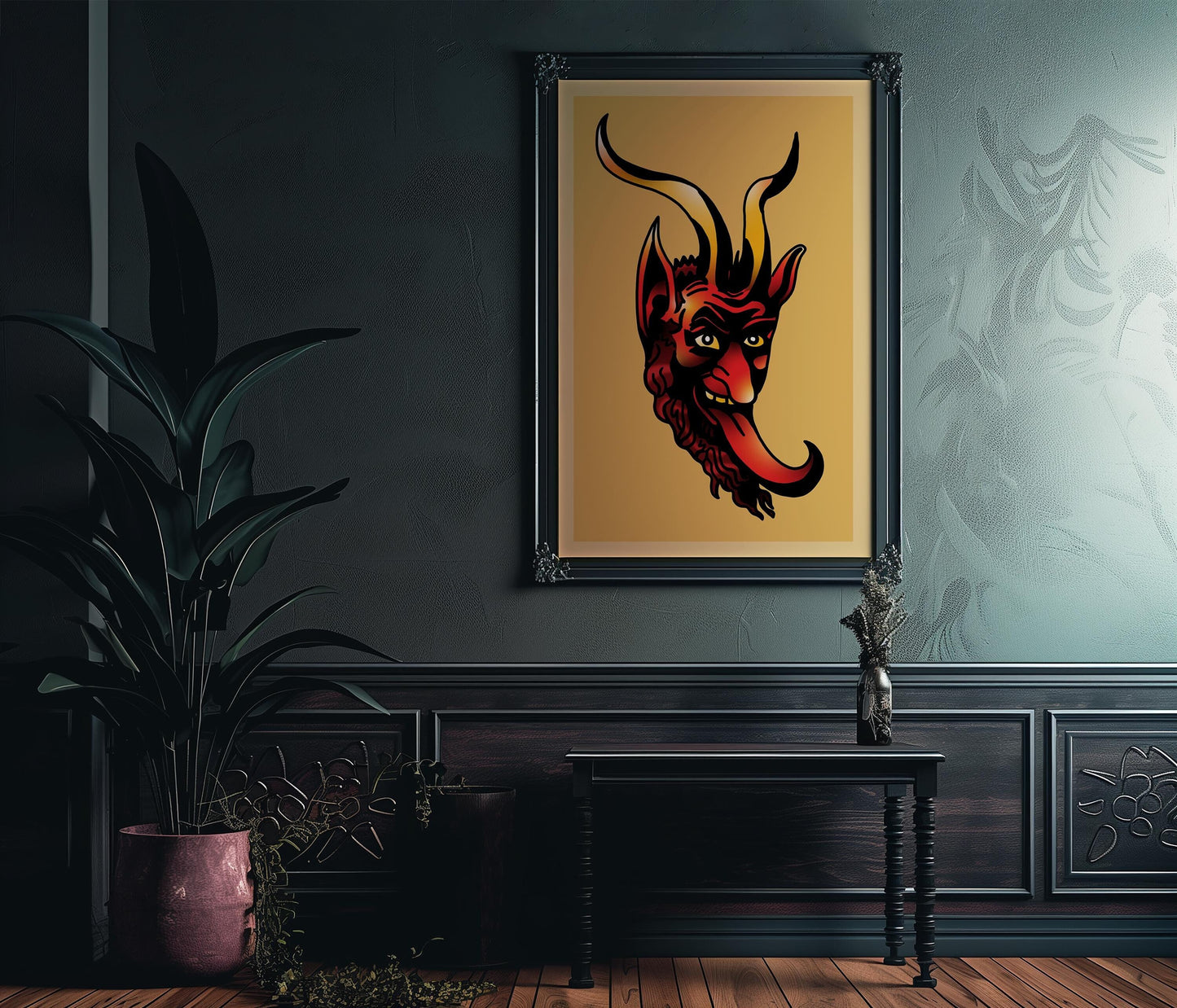 Devil Tattoo Wall Art - Devil Tattoo Poster, No Frame