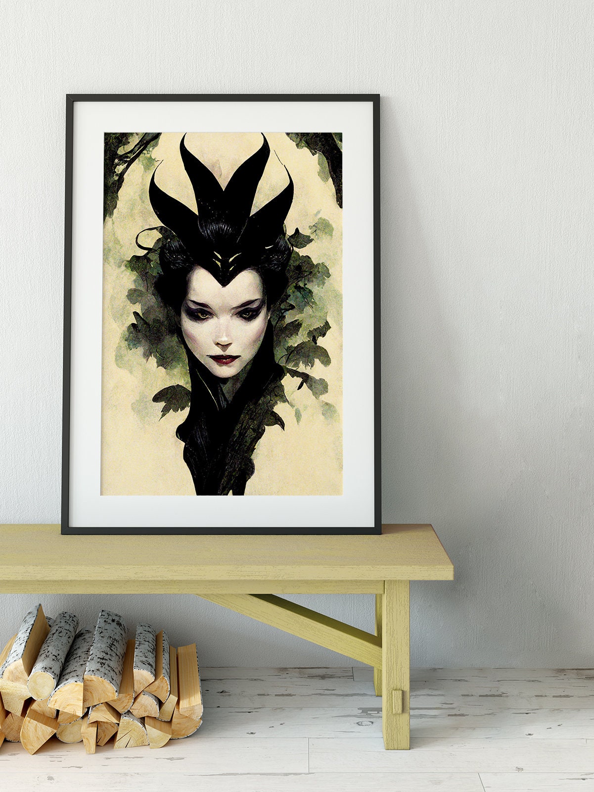 Evil Queen Poster, Goth Queen Print, Wicked Witch (No Frame)