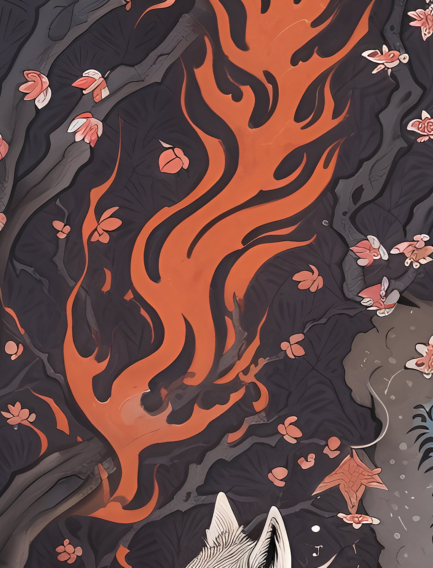 Japanese Fox Print (No Frame)