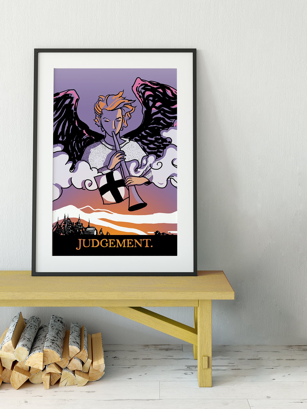 Judgement - Tarot Card Print from the Green Menagerie Tarot - Tarot Card The Judgement Card Poster, No Frame