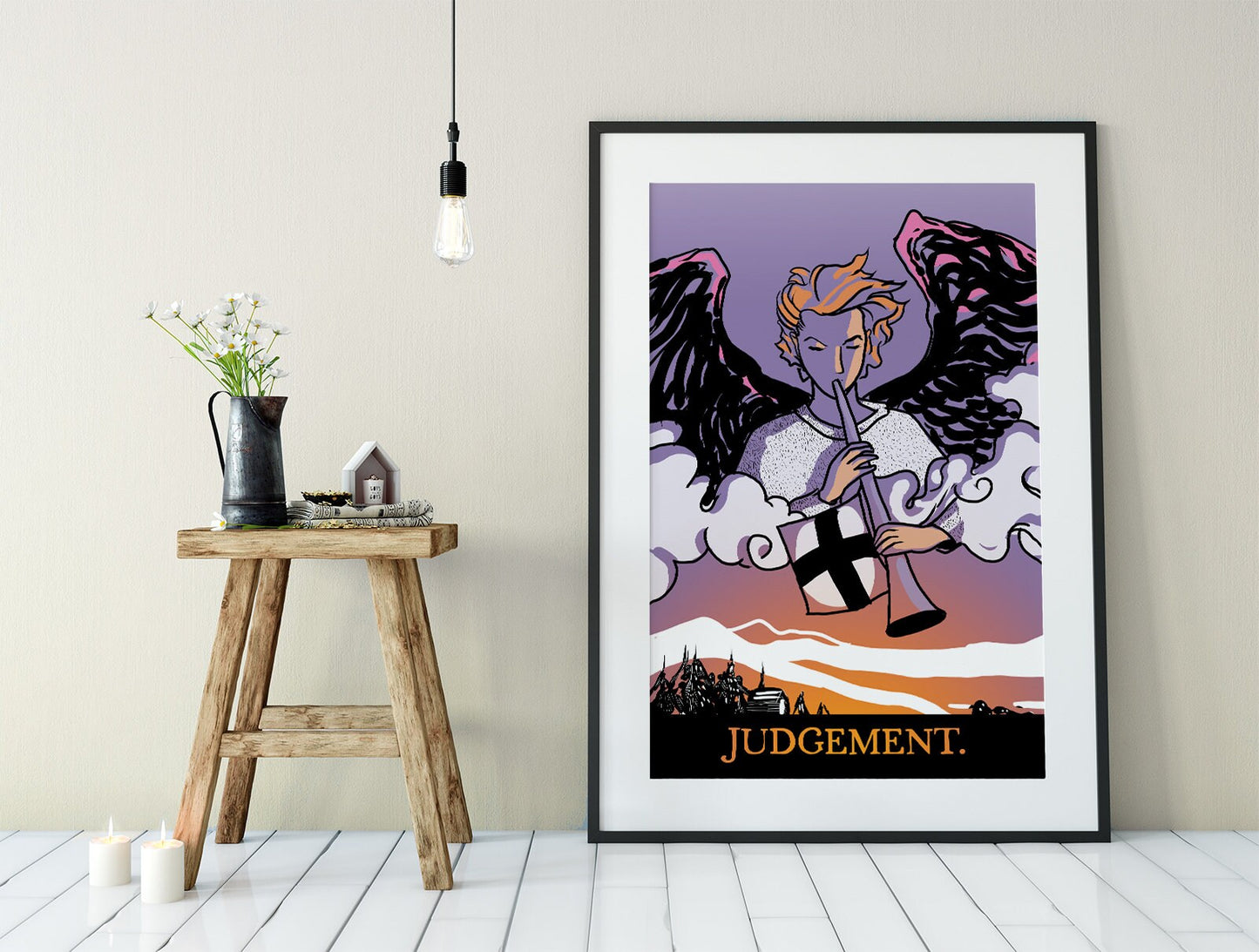 Judgement - Tarot Card Print from the Green Menagerie Tarot - Tarot Card The Judgement Card Poster, No Frame