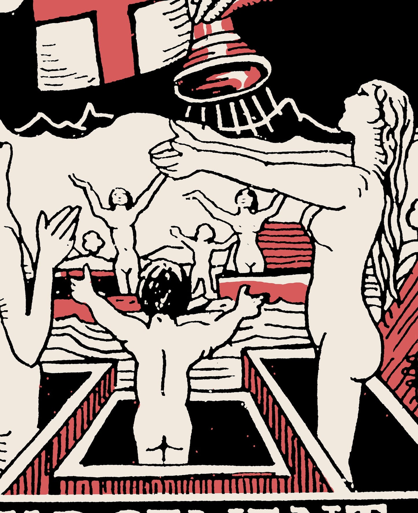 Judgement - Tarot Card Three Color Print - Tarot Card The Judgement Card 3 Color Poster, No Frame