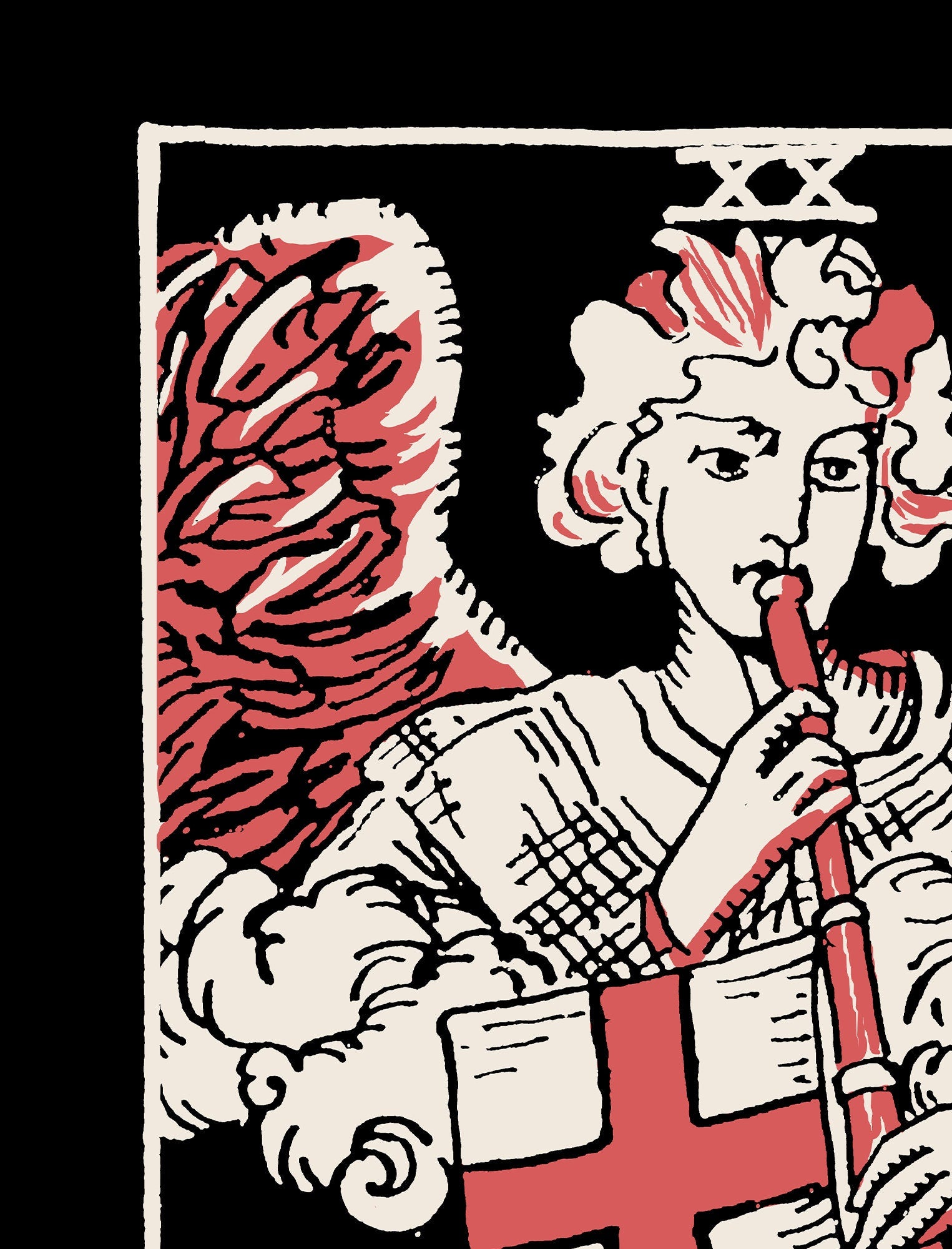 Judgement - Tarot Card Three Color Print - Tarot Card The Judgement Card 3 Color Poster, No Frame