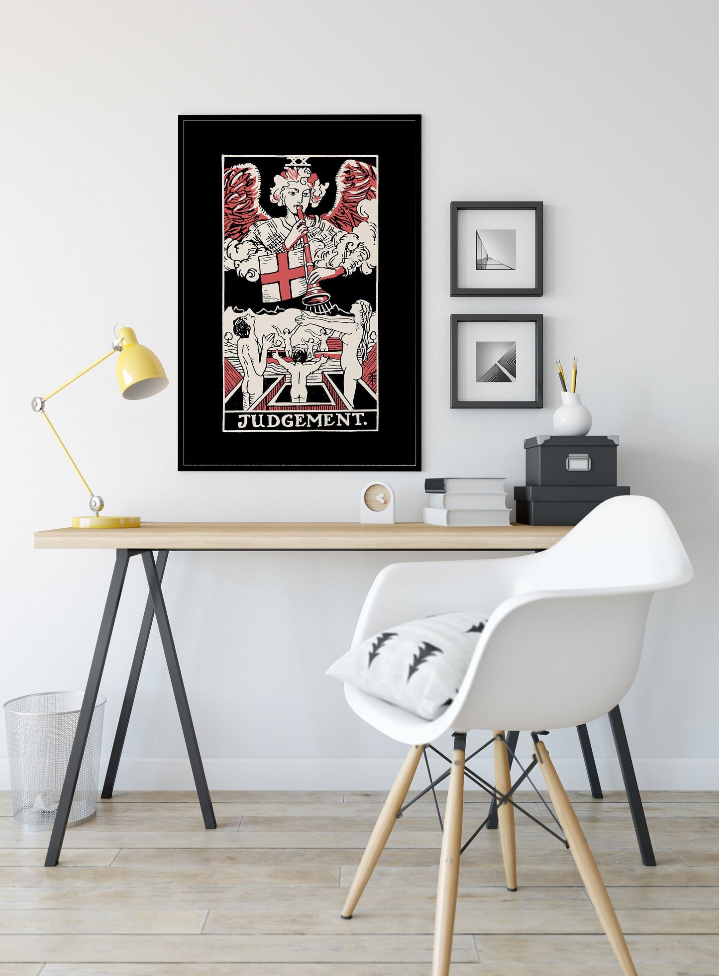 Judgement - Tarot Card Three Color Print - Tarot Card The Judgement Card 3 Color Poster, No Frame