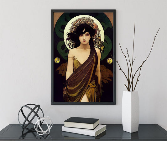 Lilith Occult Goddess Poster Mucha Style Print No Frame Ethereal Vintage Inspired Wall Art by My Store