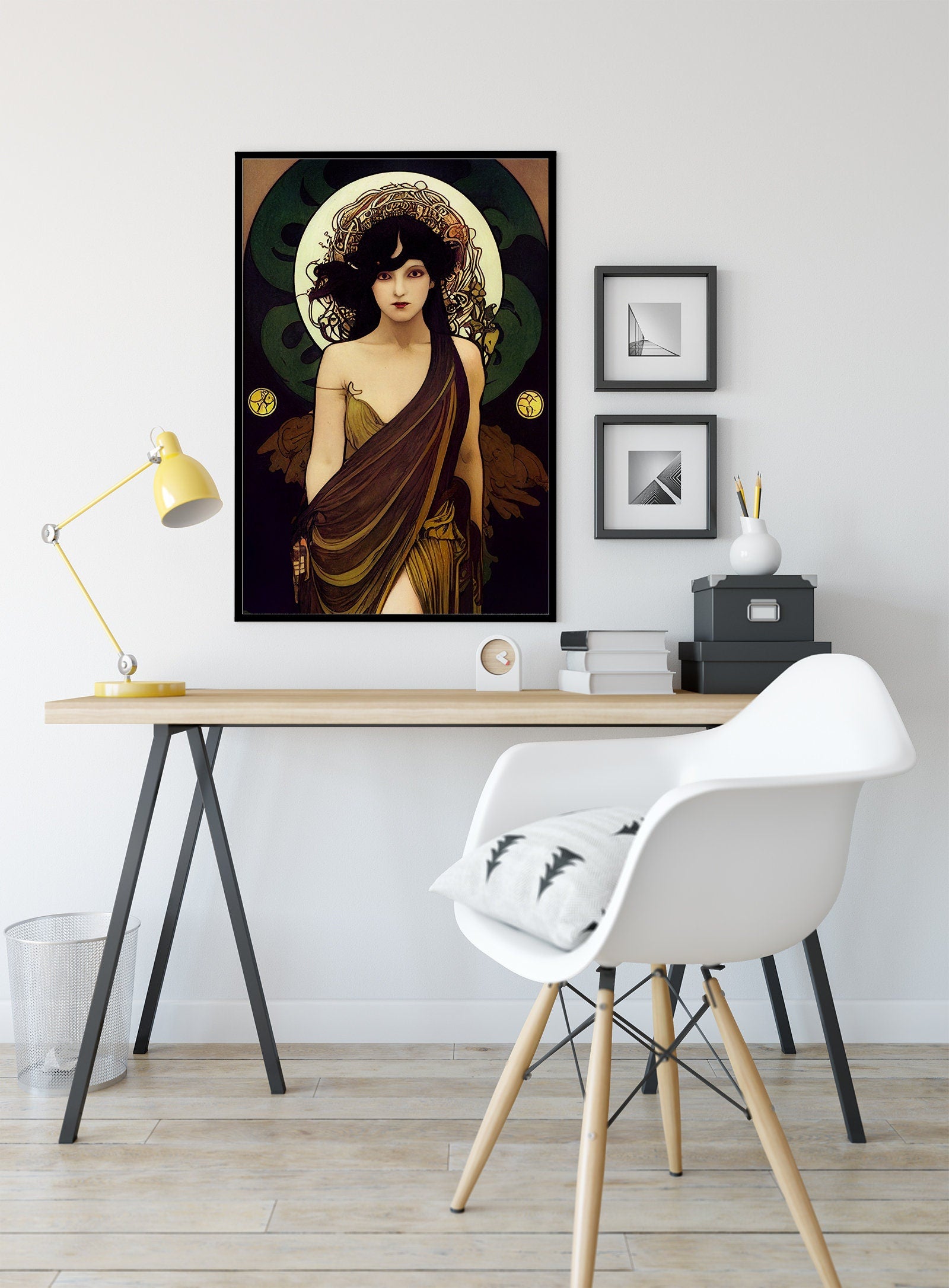 Lilith Occult Goddess Poster, Lilith Print in the style of Mucha, No Frame