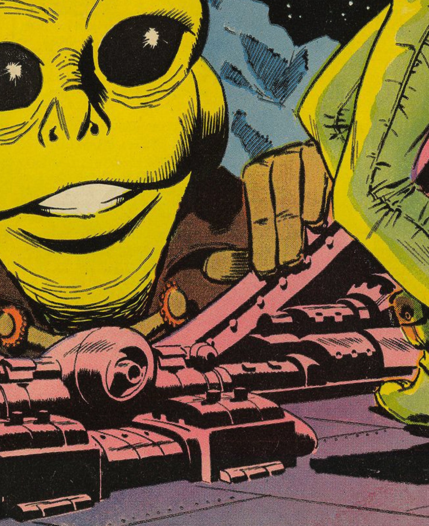 Outer Space Comic Book Cover Issue Poster Vintage Comic Book Art - Comic Book Cover Art Print, No Frame