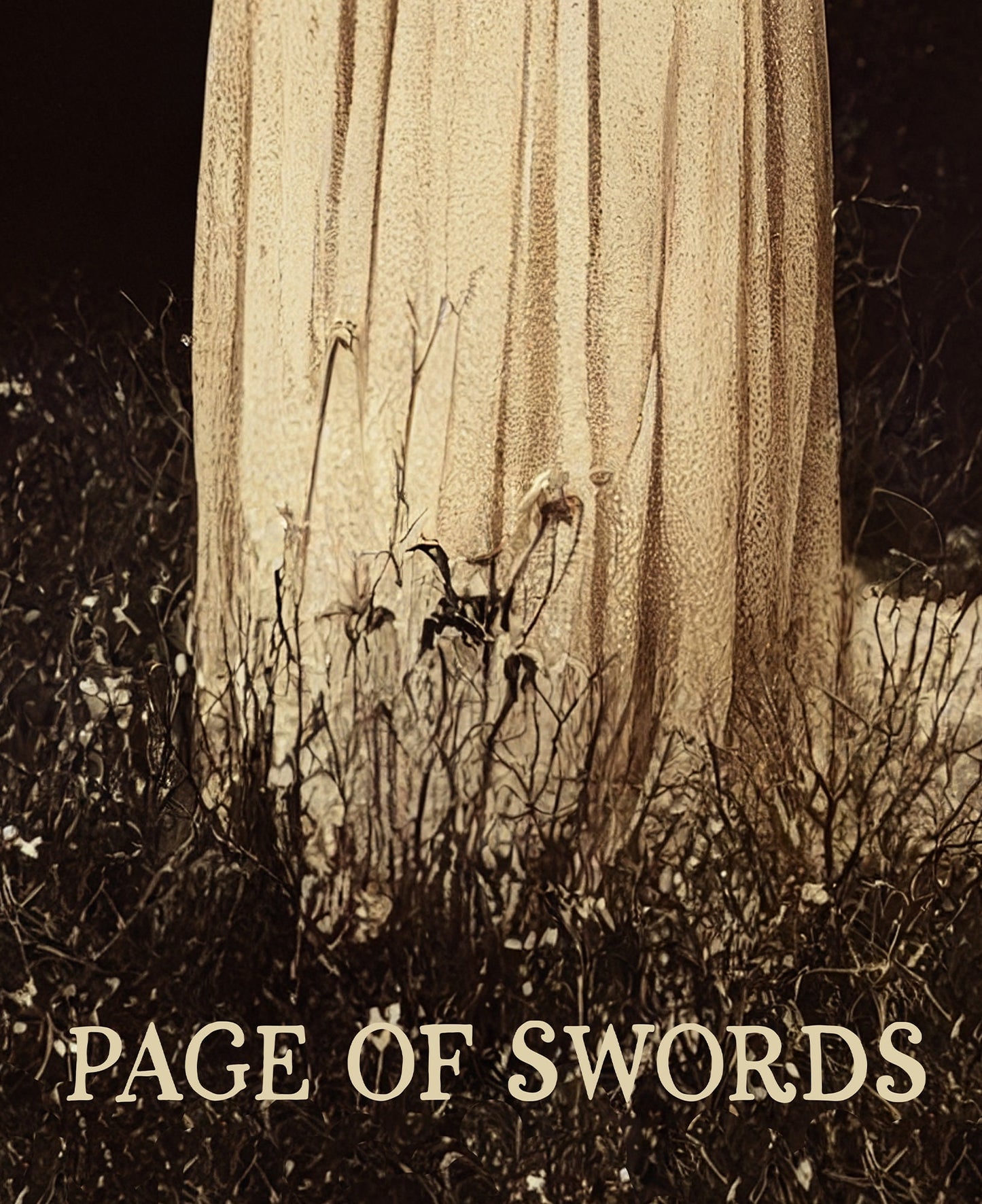 Page Of Swords - Bride of Swords - Tarot Card Print from the Green Menagerie Deck - The Page Of Swords Card Poster, No Frame