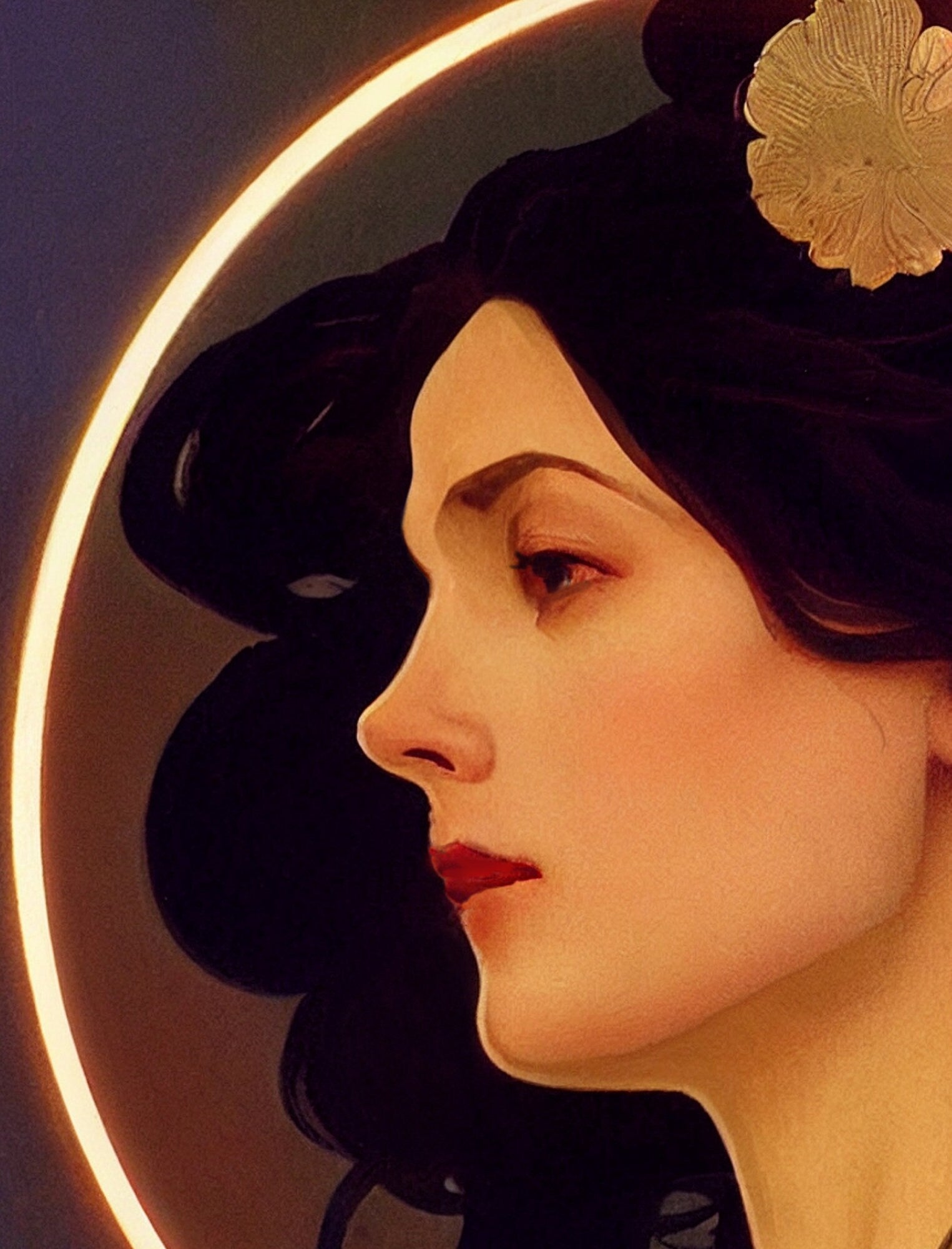 Persephone Greek Goddess Poster, Persephone Goddess Of Spring Print In The Style Of Mucha, No Frame