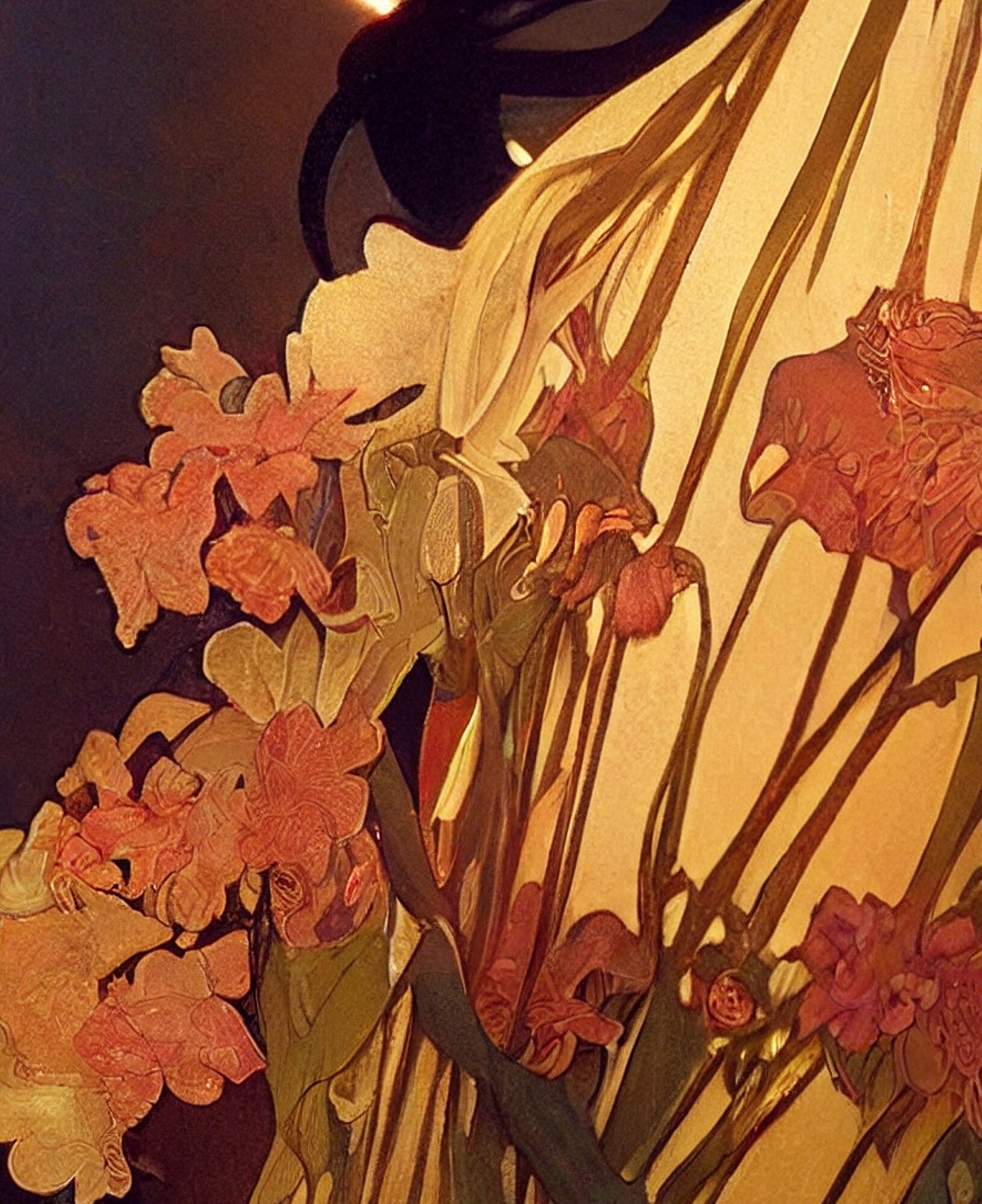 Persephone Greek Goddess Poster, Persephone Goddess Of Spring Print In The Style Of Mucha, No Frame