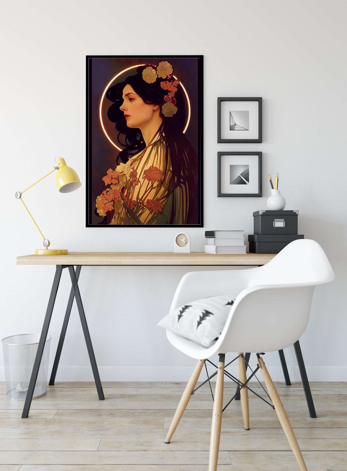 Persephone Greek Goddess Poster, Persephone Goddess Of Spring Print In The Style Of Mucha, No Frame
