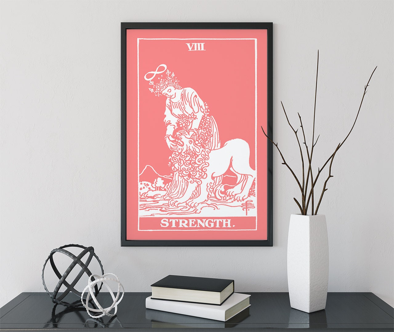 Strength - Tarot Card Print - The Strength Card Poster, No Frame