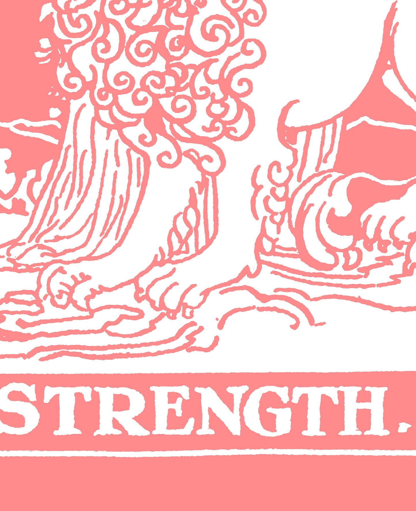 Strength - Tarot Card Print - The Strength Card Poster, No Frame