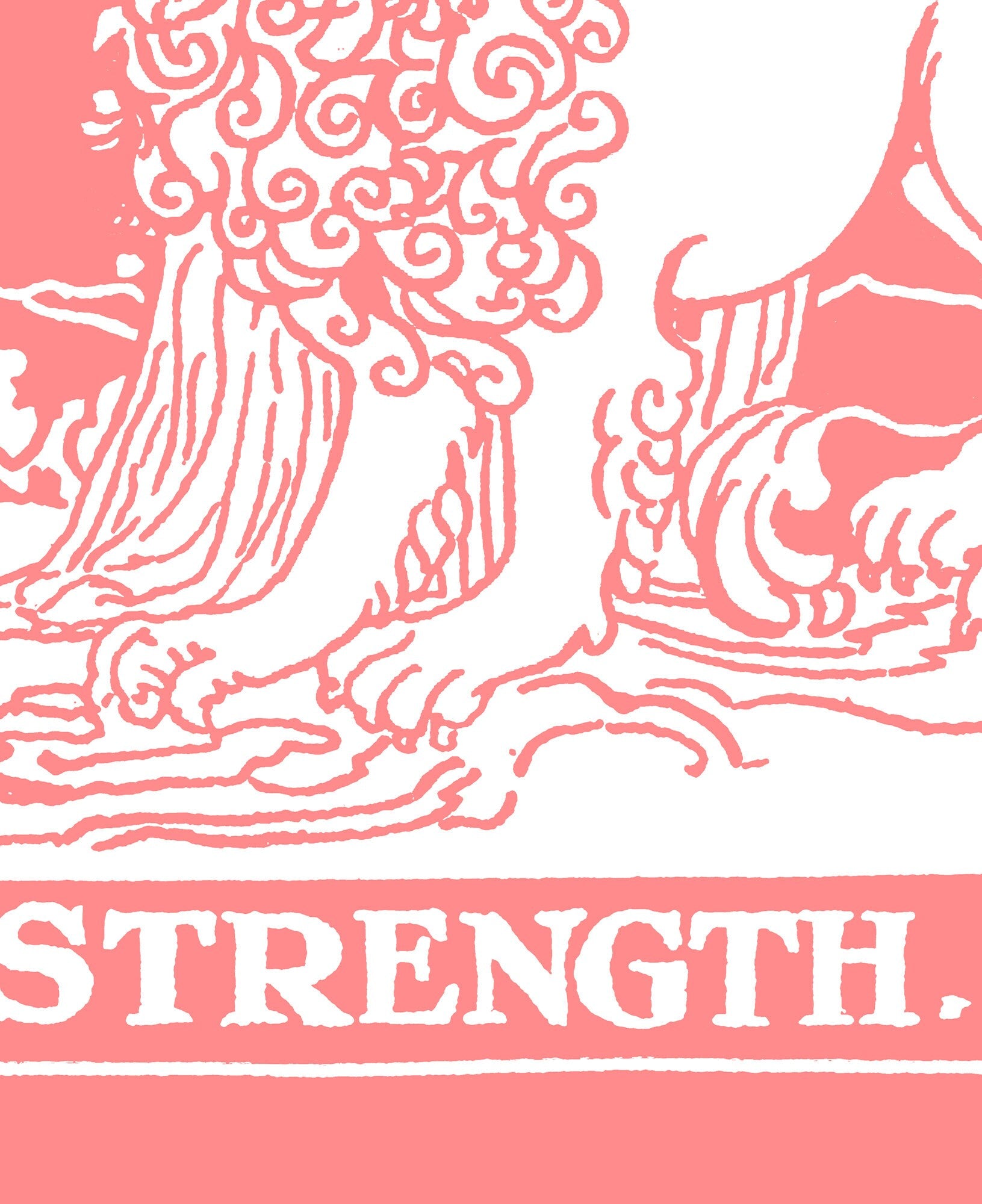 Strength - Tarot Card Print - The Strength Card Poster, No Frame